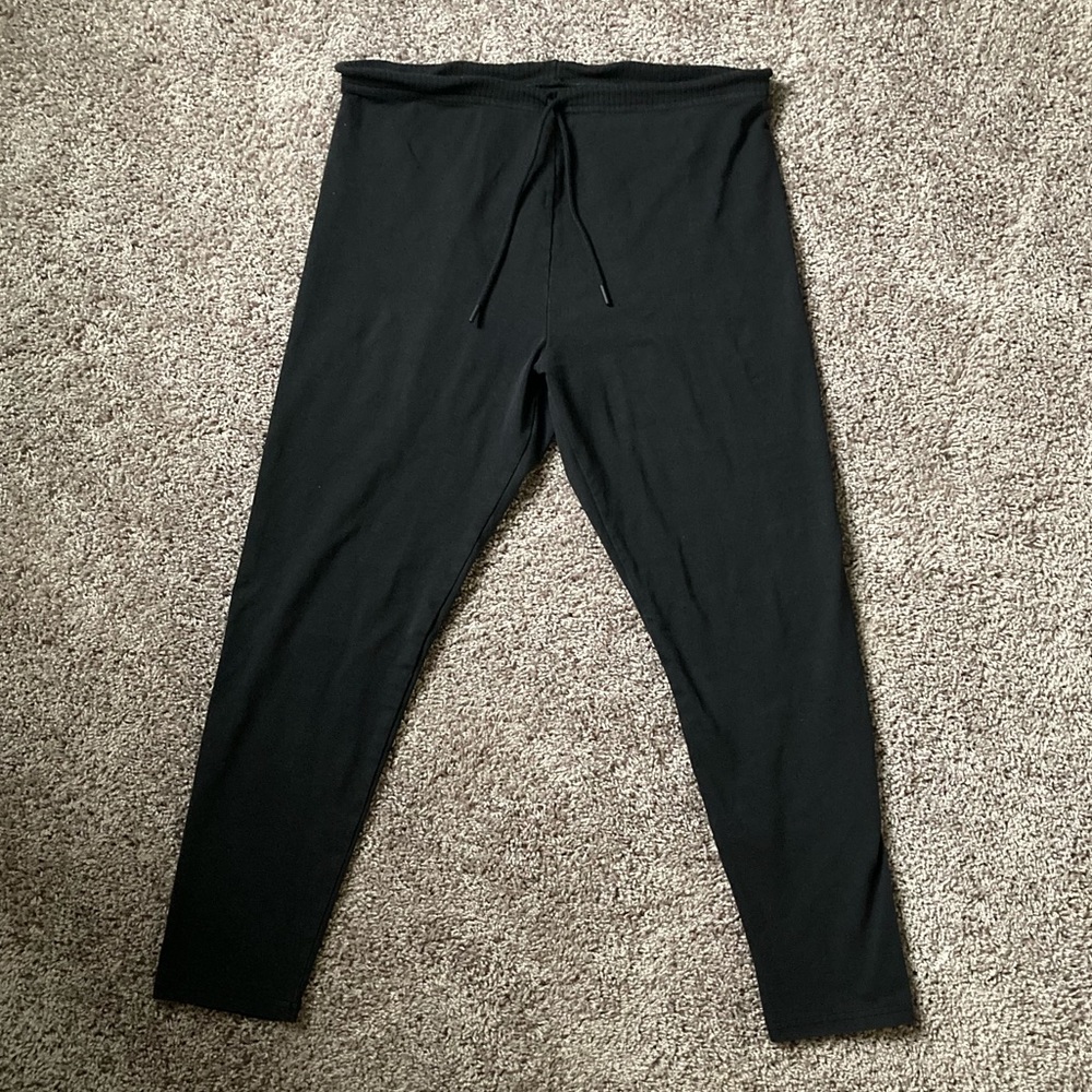 Offline by Aerie Black Drawstring Waist Lounge Leggings sz XL Short